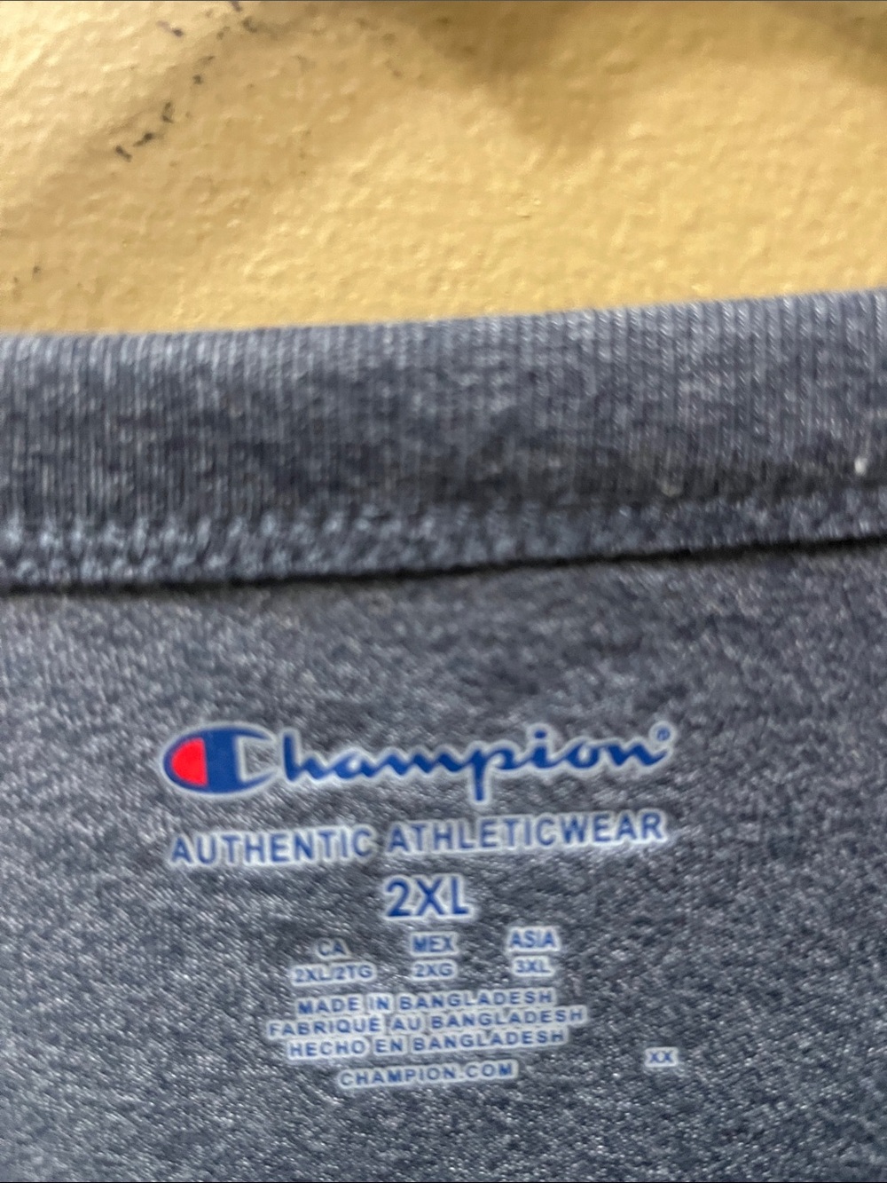 Champion Gray Chicago Blackhawks Hockey Tee with Red Logo - Picture 2 of 7
